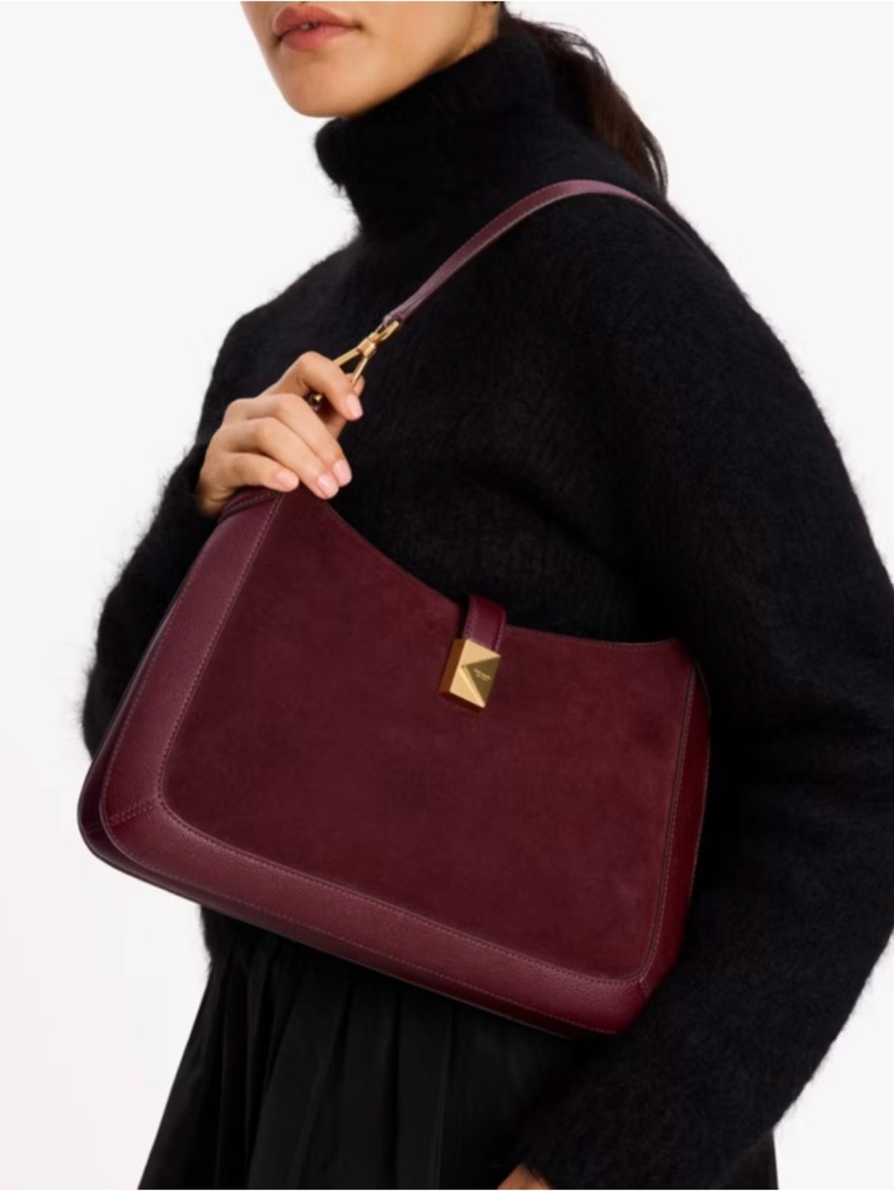 Kate Spade Pebbled and Suede Shoulder Bag